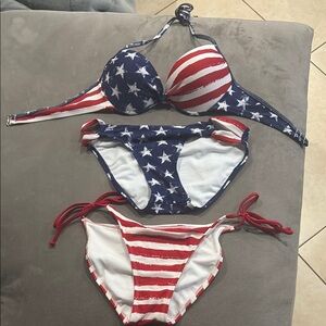 Patriotic Stars and Stripes Bikini Set